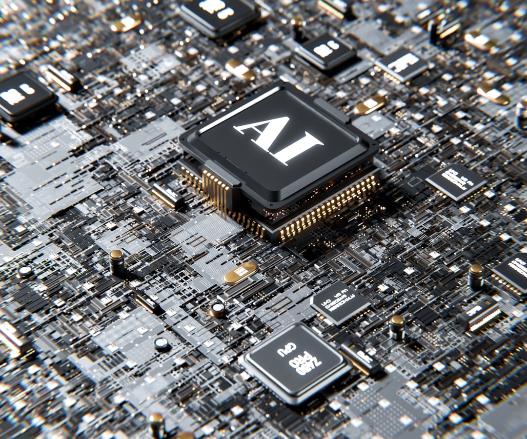 3D render of AI processors and computer chip — representing the AI technology behind modern accreditation software